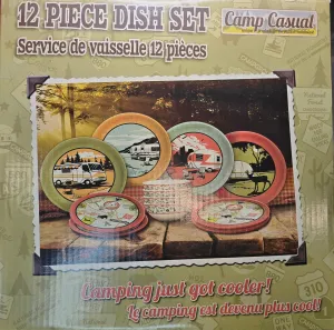 12 PIECE CAMPING DISH SET