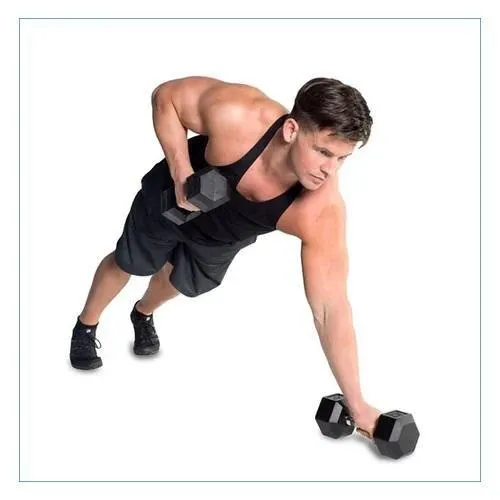 1441 Fitness  Rubber Hex Dumbbells - 5 Pound - 50 Pounds