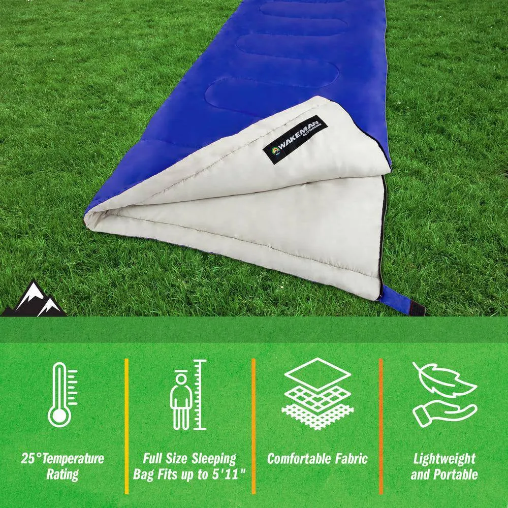 2-Season Blue Spirit Lake Sleeping Bag with Carrying Bag