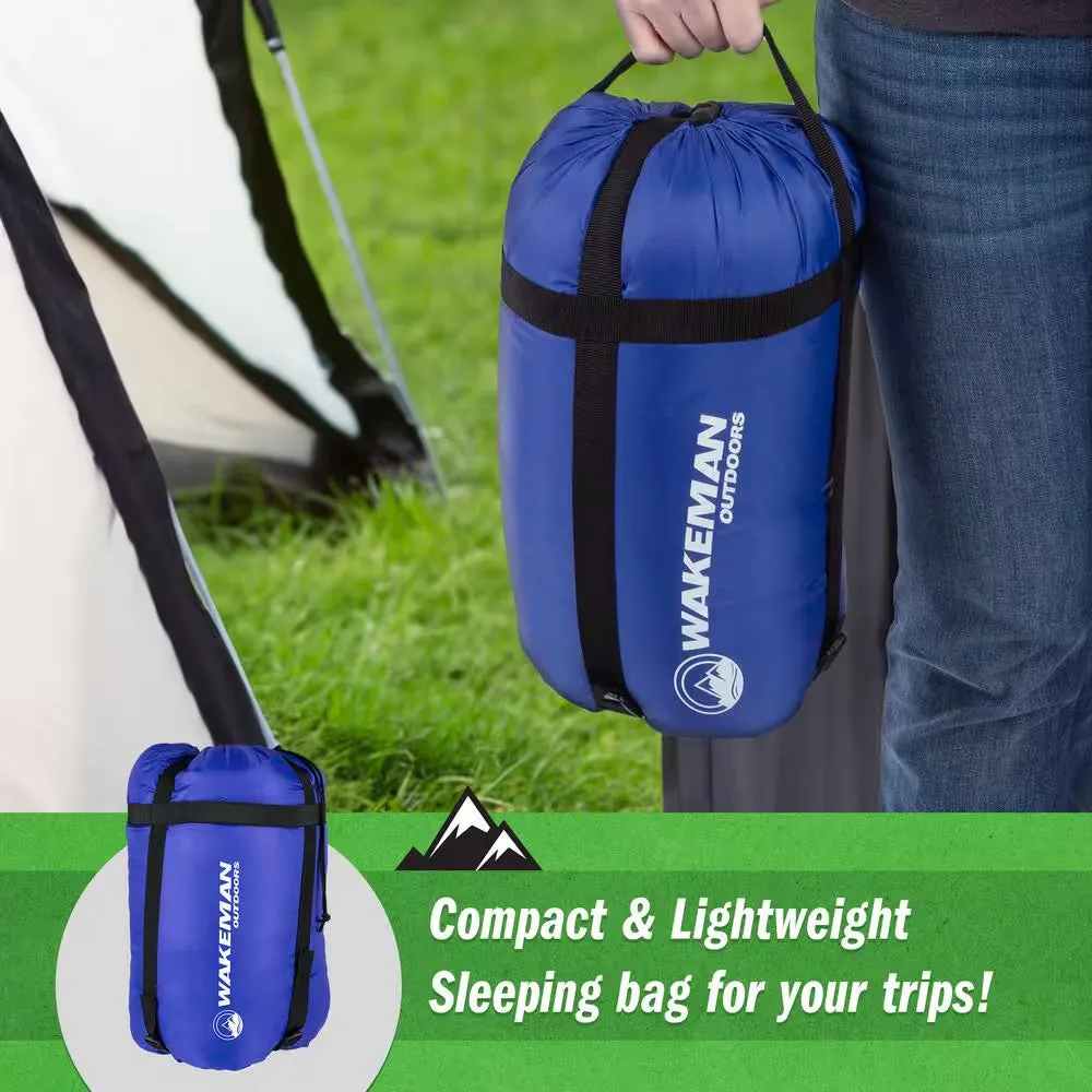 2-Season Blue Spirit Lake Sleeping Bag with Carrying Bag
