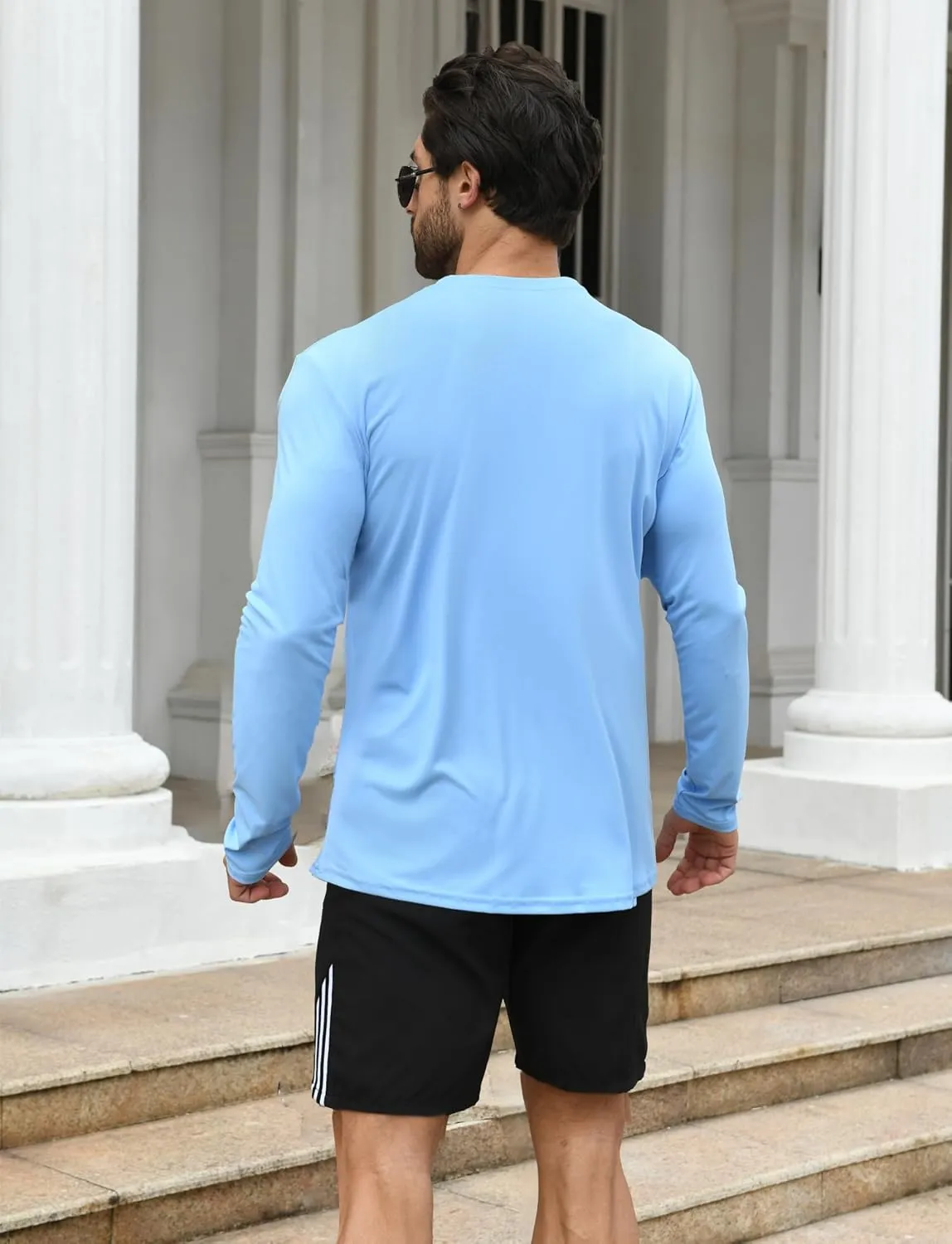 2/4 Pack Men's UPF 50  Rash Guard Quick-Dry Long Sleeves Shirts, Swim Fishing Shirts UV Sun Protection Shirts for Men