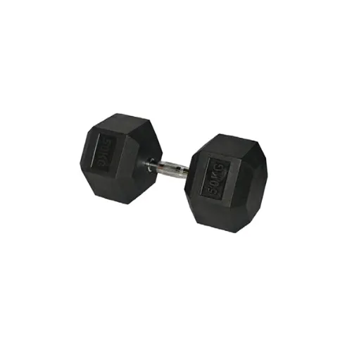 30kg Hex Rubber Coated Dumbbell