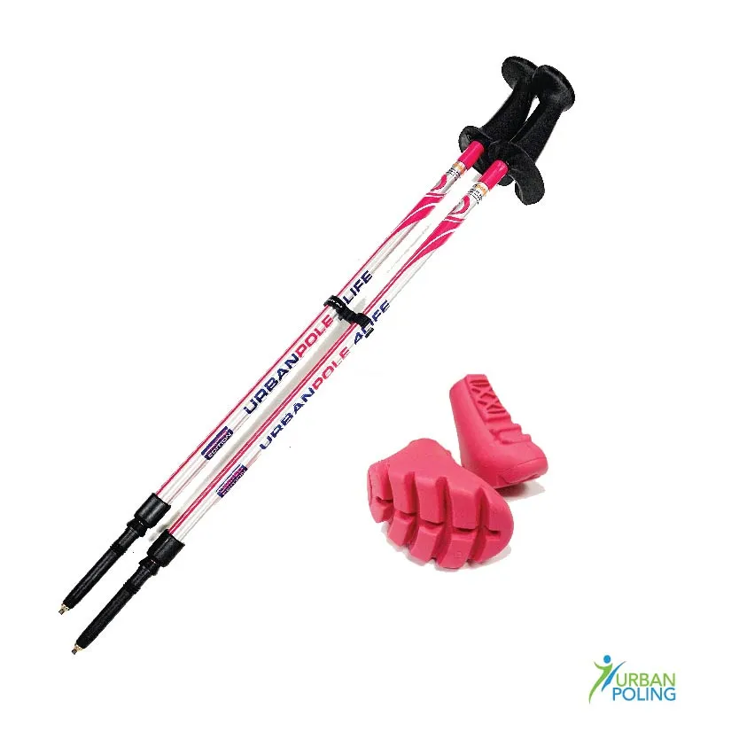 4Life Urban Poling Pink/Silver, Hiking Poles