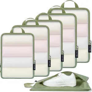 BAGAIL 4 Set/6 Set Ultralight Compression Packing Cubes Packing Organizer for Travel Accessories Luggage Suitcase Backpack