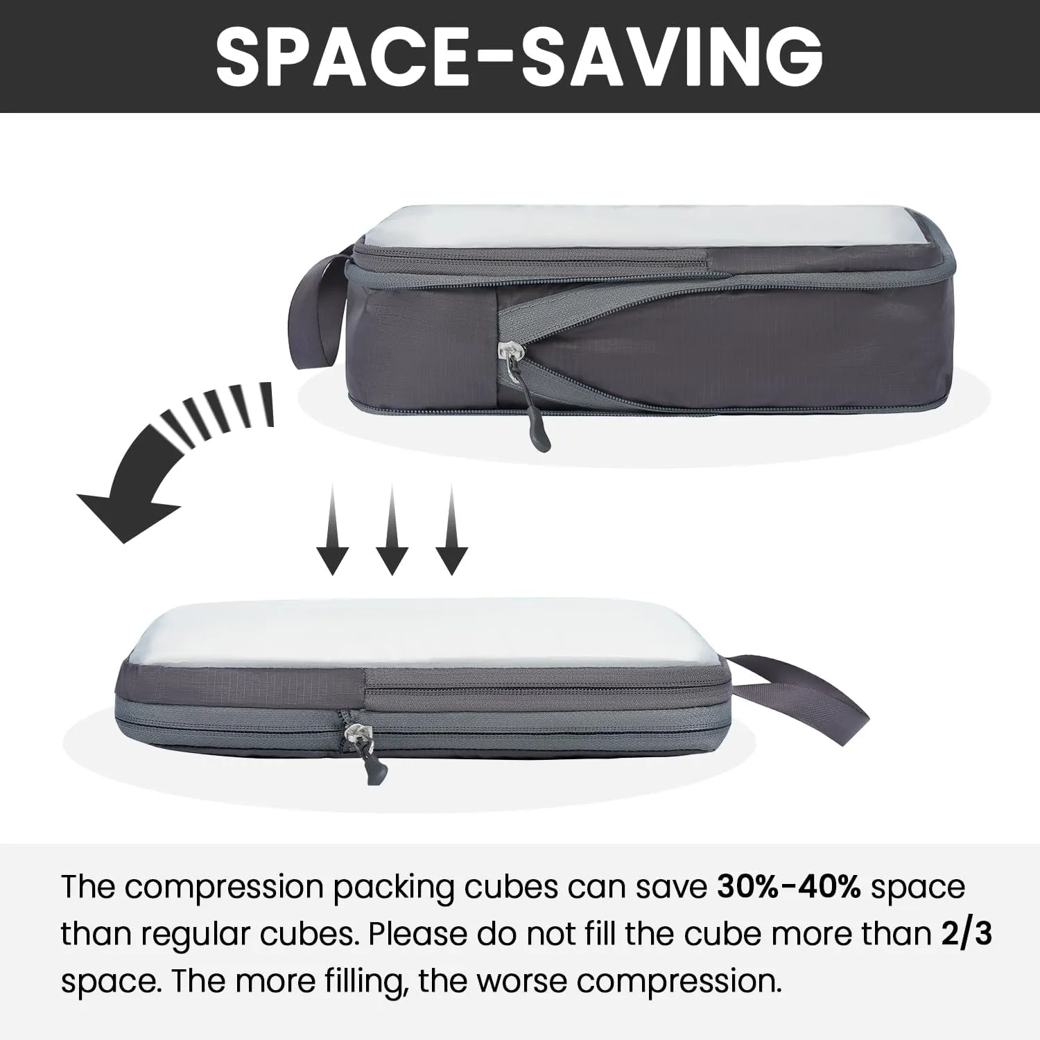 BAGAIL 4 Set/6 Set Ultralight Compression Packing Cubes Packing Organizer for Travel Accessories Luggage Suitcase Backpack