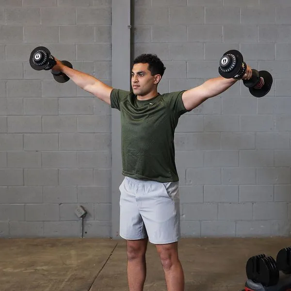 Body-Solid Tools Adjustable Dumbbell Pair with Stand