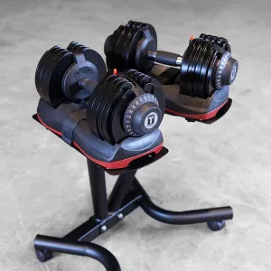 Body-Solid Tools Adjustable Dumbbell Pair with Stand
