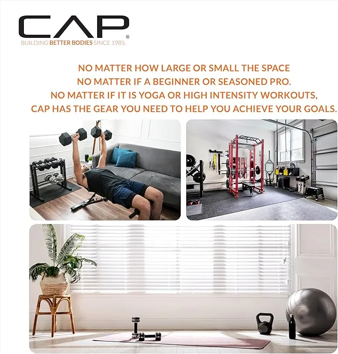 CAP Barbell 60 lb. Coated Dumbbell Weight | Multiple Options Pairs & Sets