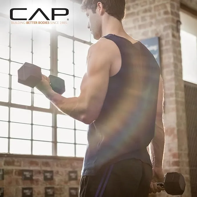 CAP Barbell 60 lb. Coated Dumbbell Weight | Multiple Options Pairs & Sets