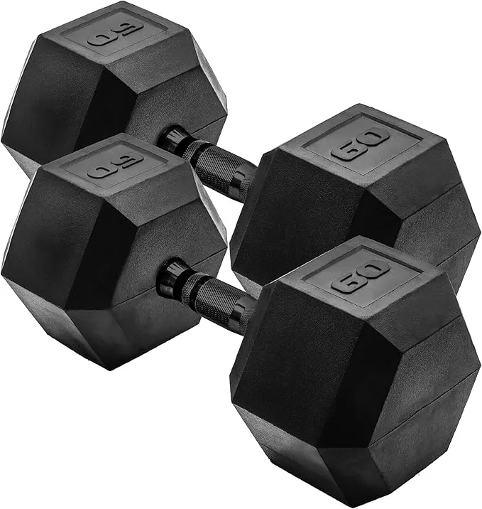 CAP Barbell 60 lb. Coated Dumbbell Weight | Multiple Options Pairs & Sets