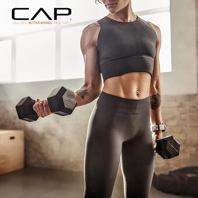 CAP Barbell 60 lb. Coated Dumbbell Weight | Multiple Options Pairs & Sets