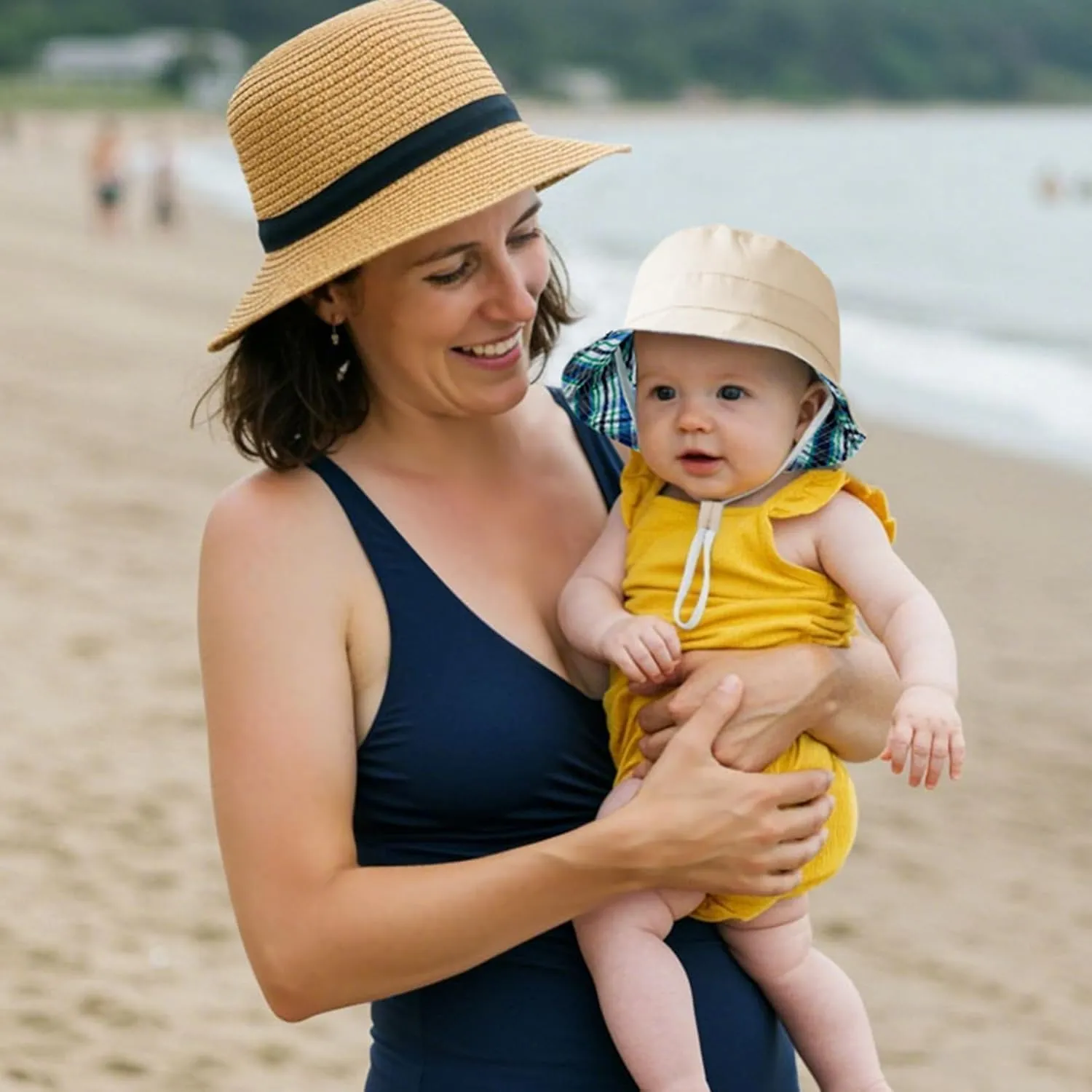 Durio UPF 50  Beach Baby Sun Hat Sun Protection Cute Wide Brim Summer Baby Boy Bucket Hats Toddler Sun Hats for Girl