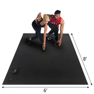 Gxmmat Extra Large Exercise Mat 6'x8'x7mm for Home Gym Flooring, Ultra Durable Cardio Workout Mats Non-Slip,Non-Toxic, Ideal for MMA, Plyo, Jump, All-Purpose Fitness
