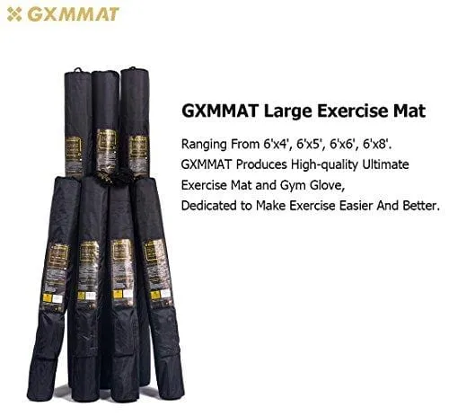 Gxmmat Extra Large Exercise Mat 6'x8'x7mm for Home Gym Flooring, Ultra Durable Cardio Workout Mats Non-Slip,Non-Toxic, Ideal for MMA, Plyo, Jump, All-Purpose Fitness