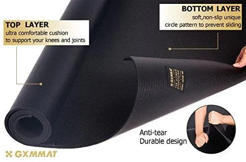 Gxmmat Extra Large Exercise Mat 6'x8'x7mm for Home Gym Flooring, Ultra Durable Cardio Workout Mats Non-Slip,Non-Toxic, Ideal for MMA, Plyo, Jump, All-Purpose Fitness