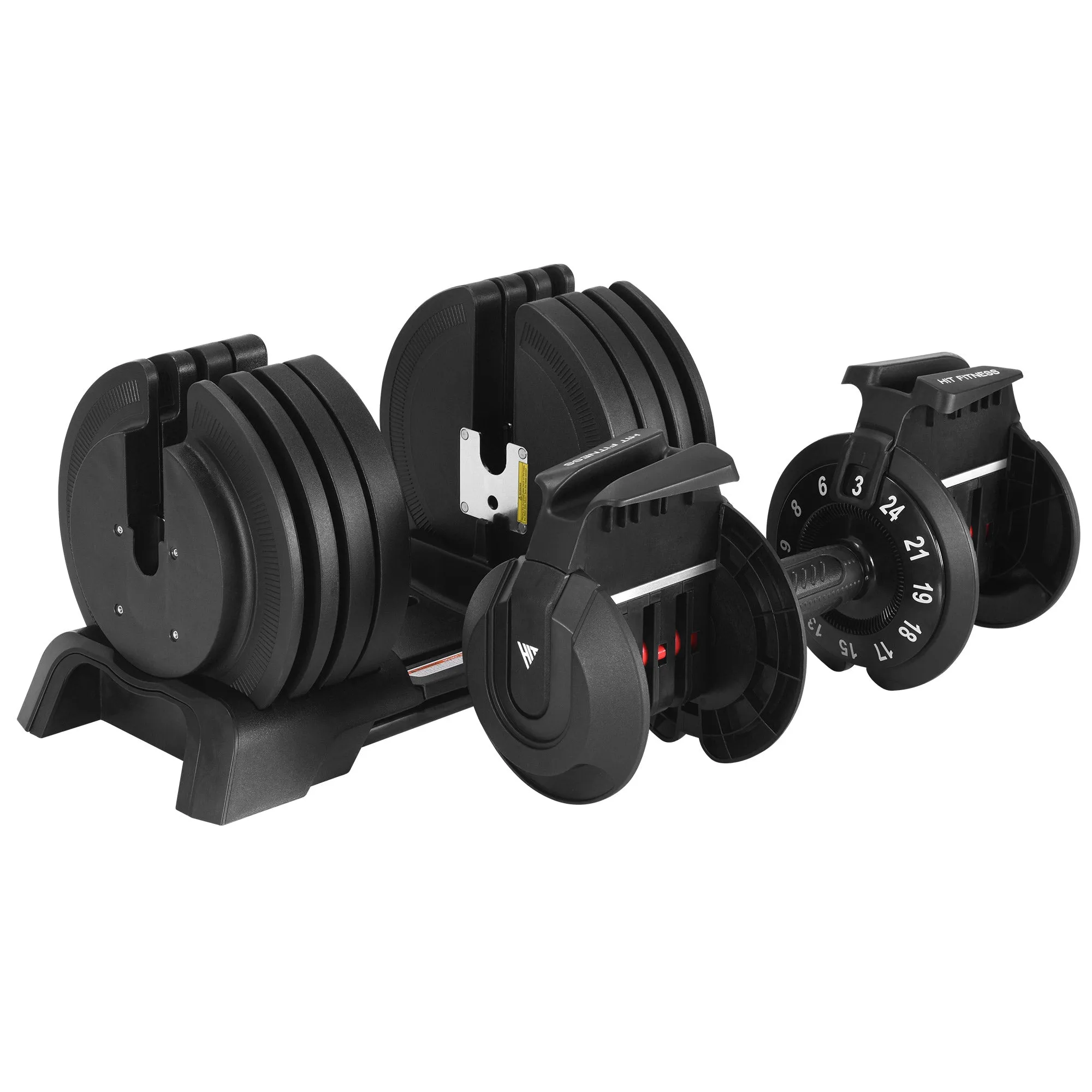 Hit Fitness Adjustable Dumbbells 24kg & Weight Bench