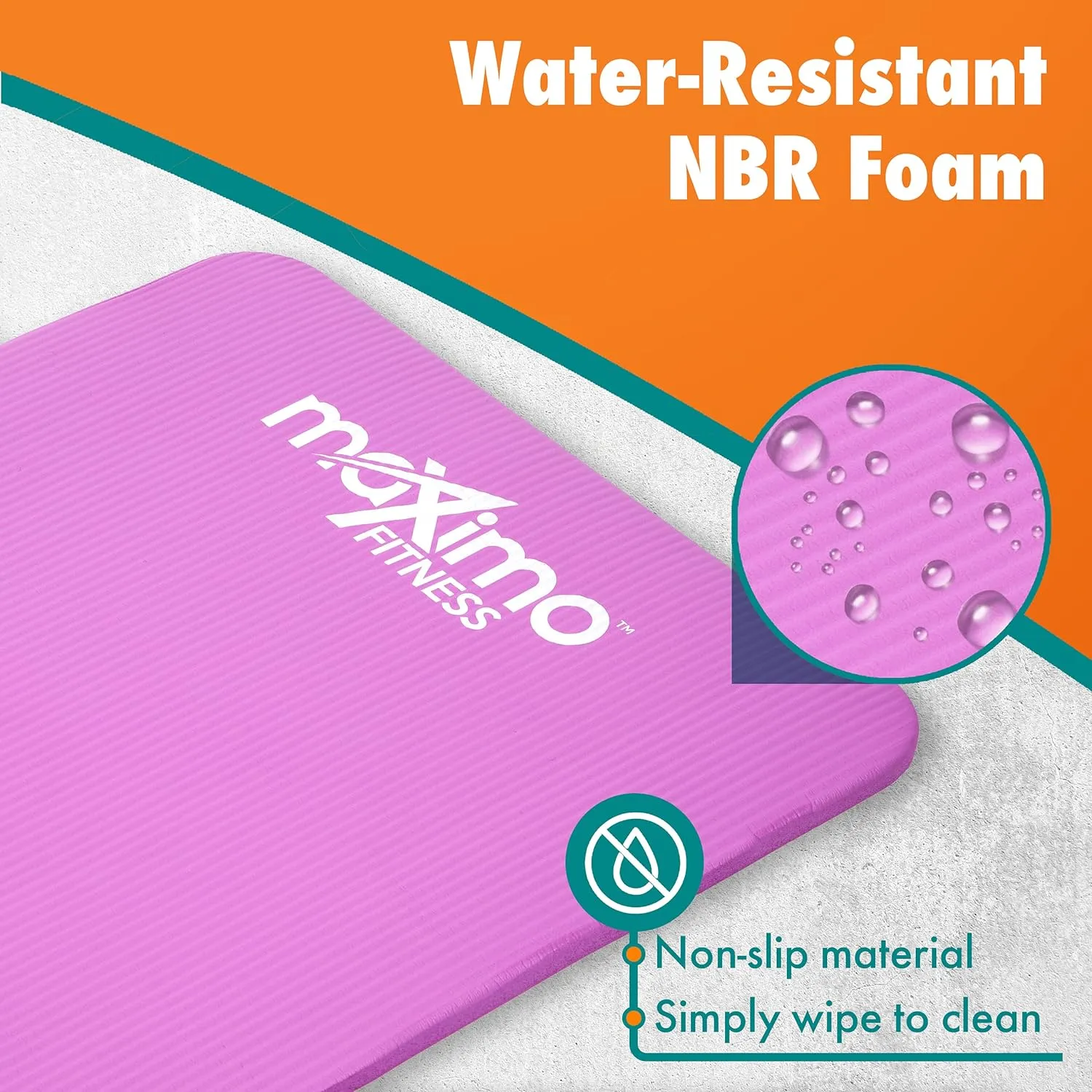 Maximo Fitness Yoga Mat - Multipurpose Exercise Mat for Men, Women and Kids, Ideal Non Slip Workout Mats for Yoga, Pilates, Gym Exercise with Carrying Strap