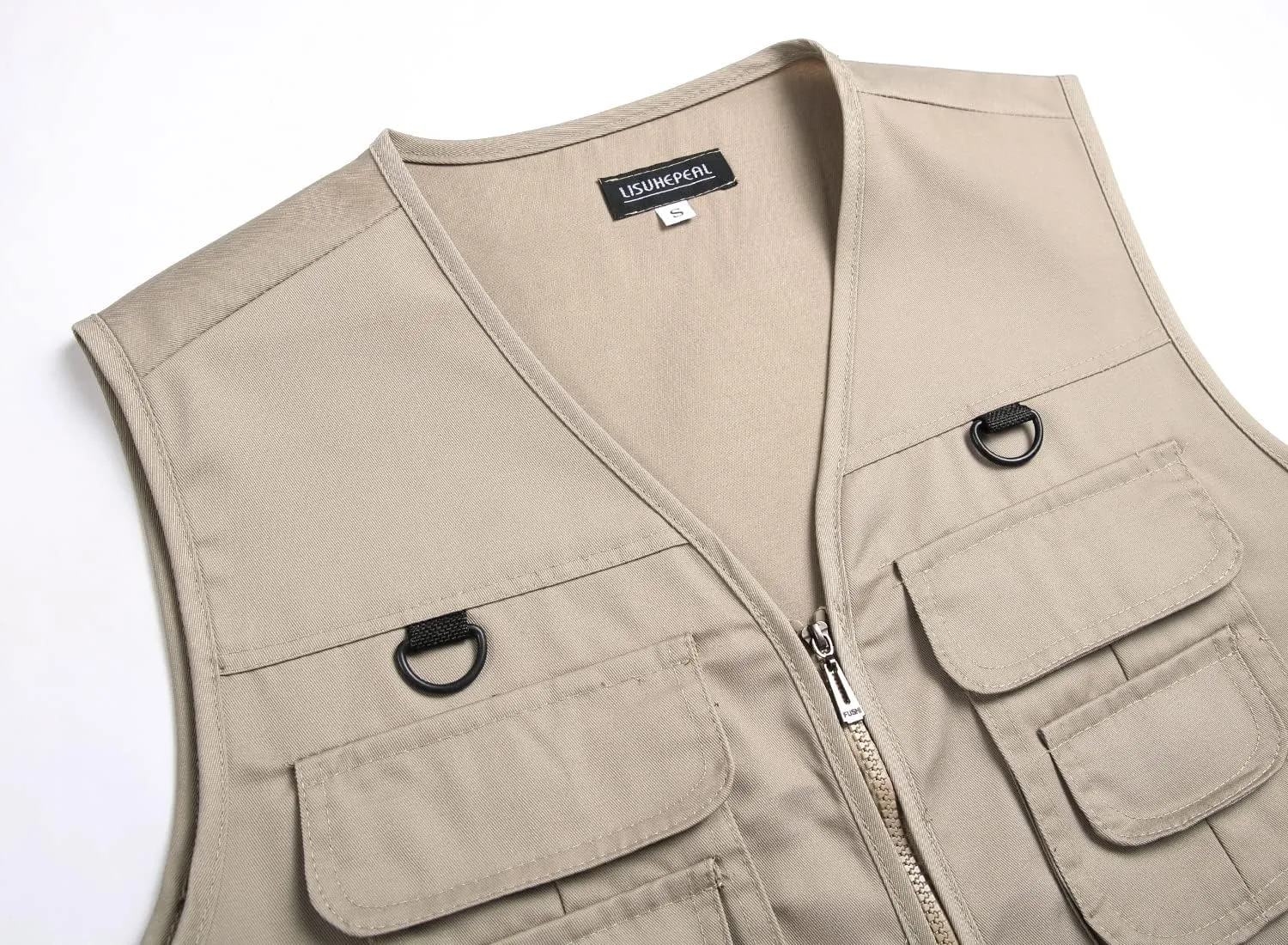 Men??s Fishing Vest Summer Outdoor Work Safari Travel Photo Vest with Multi Pockets