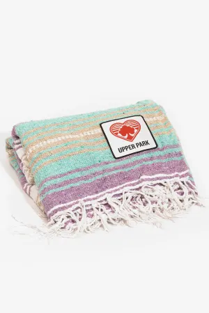Mexican Blanket - Light Purple/Mint/Tan/White