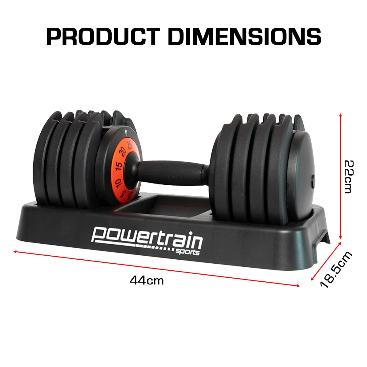 NNEDPE Powertrain GEN2 Pro Adjustable Dumbbell Set - 50kg