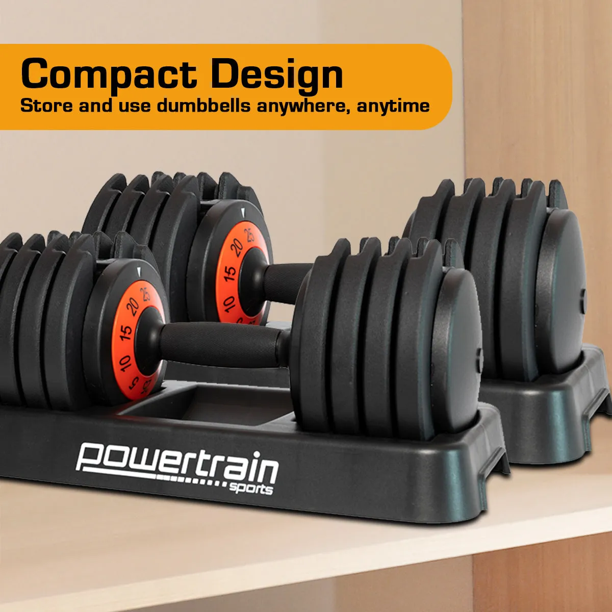 NNEDPE Powertrain GEN2 Pro Adjustable Dumbbell Set - 50kg