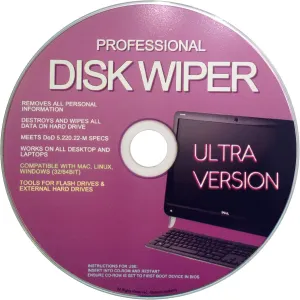 Professional Hard Drive Wiper & USB Eraser CD  ALL OS 32/64Bit