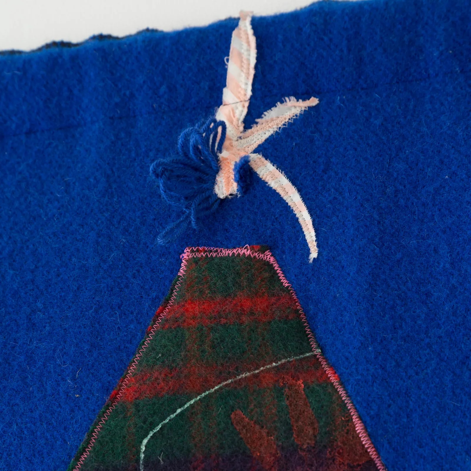 Quilt Painting 'Climb Flower Mountain' Tapestry Textile Art