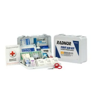 RADNOR™ White Metal Portable Or Wall Mounted 25 Person First Aid Kit