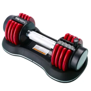 Reach Carbon Adjustable Dumbbells (2.2 kg to 11 kg) Perfect Home Gym Equipment for Fitness and Full Body Workout Easy Weight Adjustment with Pin Lock Technology Space Saver Dumbbell Suitable for Men and Women