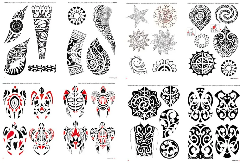 Tribal Style Tattoo Flash Book 1 — Maori, Polynesian, & Pacific Island Tattoo Designs