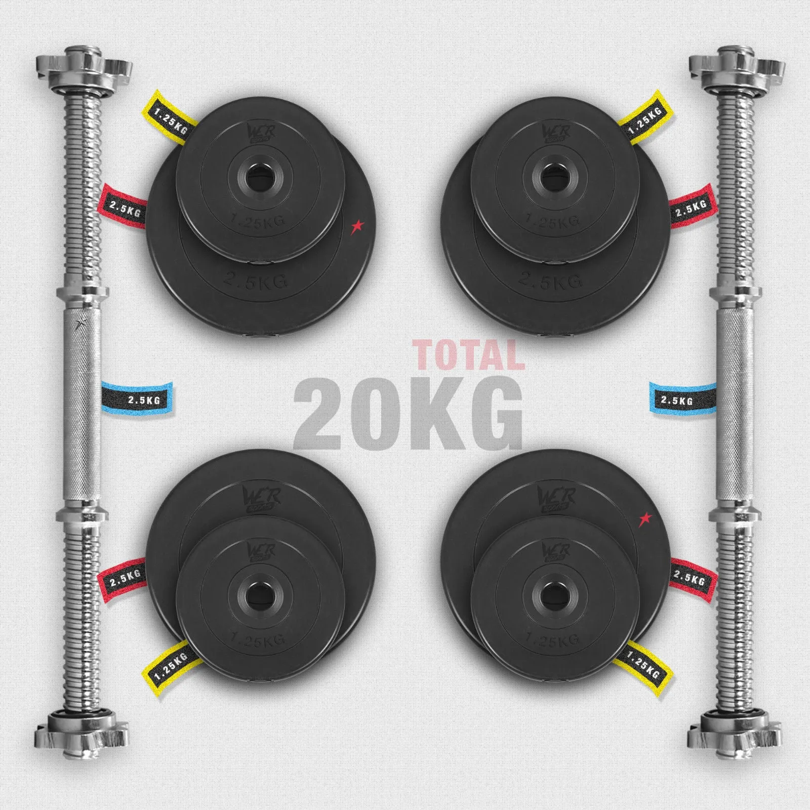 VinylXBell Dumbbell Set