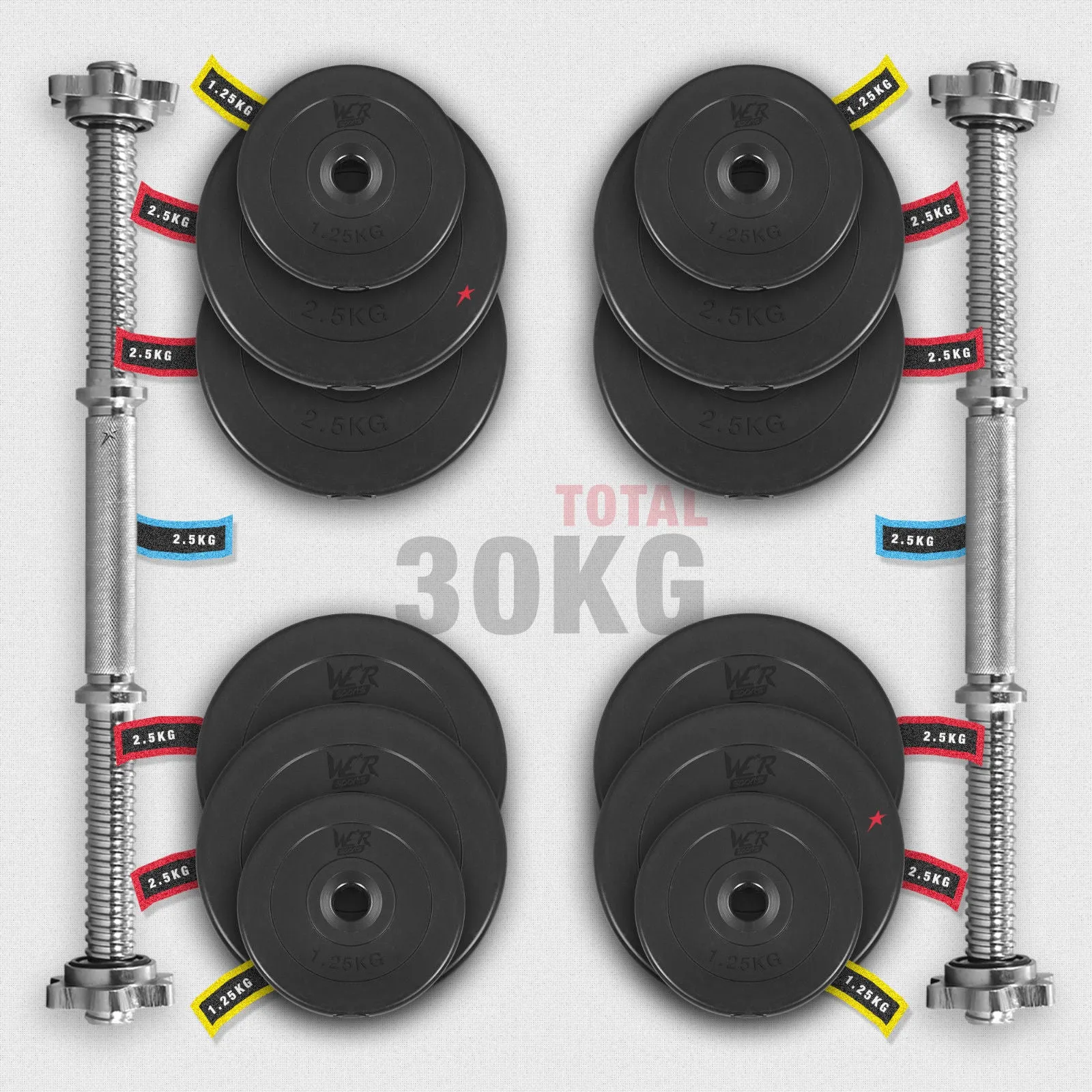 VinylXBell Dumbbell Set