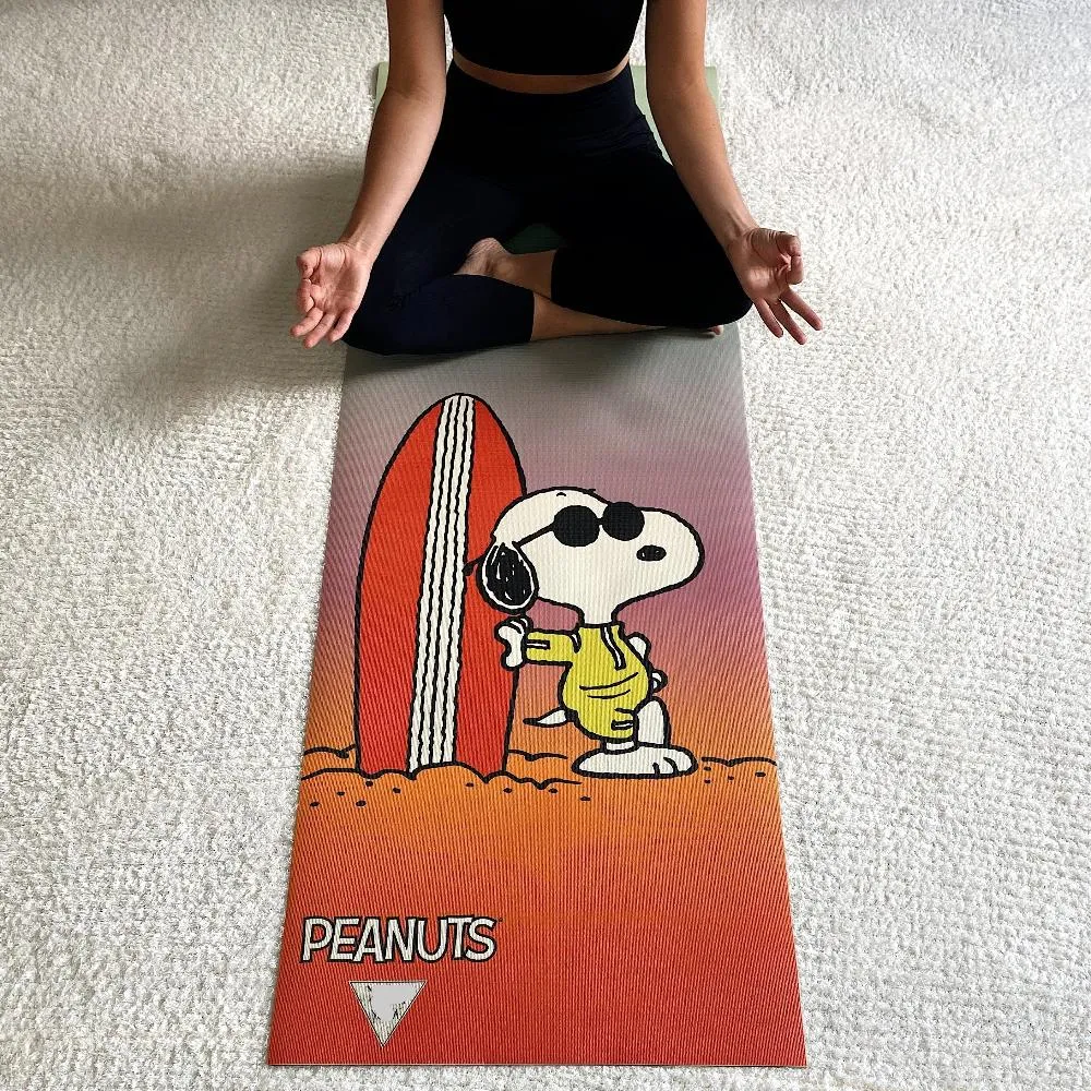 Yoga Mat | 6mm Thick | Snoopy | Non-Slip | Eco Friendly | Yune Yoga | Snoopy Surf